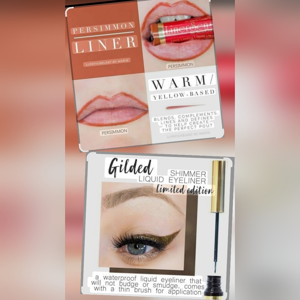 Liquid Lip Liner &                                   Liquid Shimmer Eye Liner